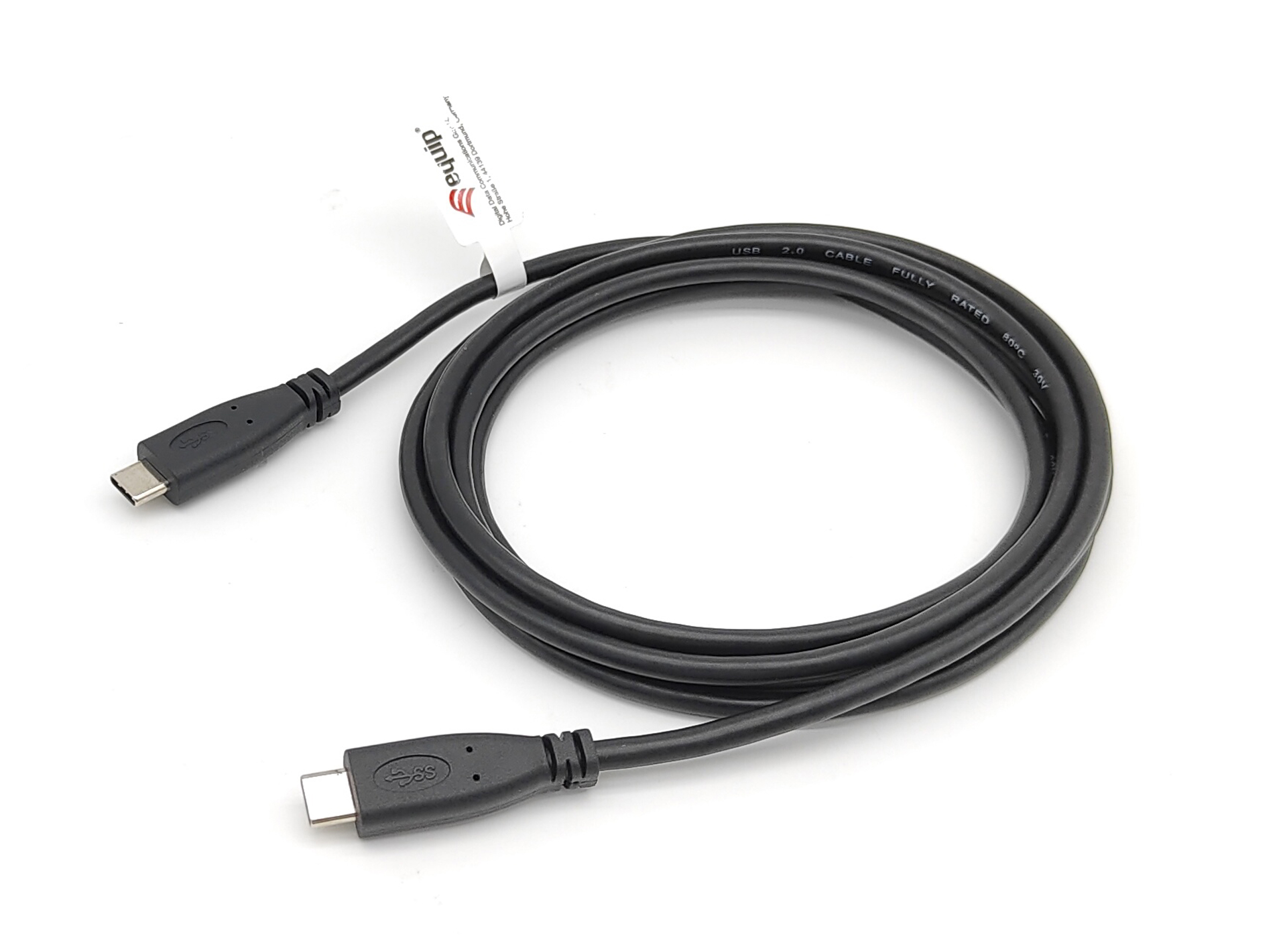 equip USB Kabel 2.0 C -  St/St 2.0m 480Mbps schwarz - Kabel - Digital/Daten