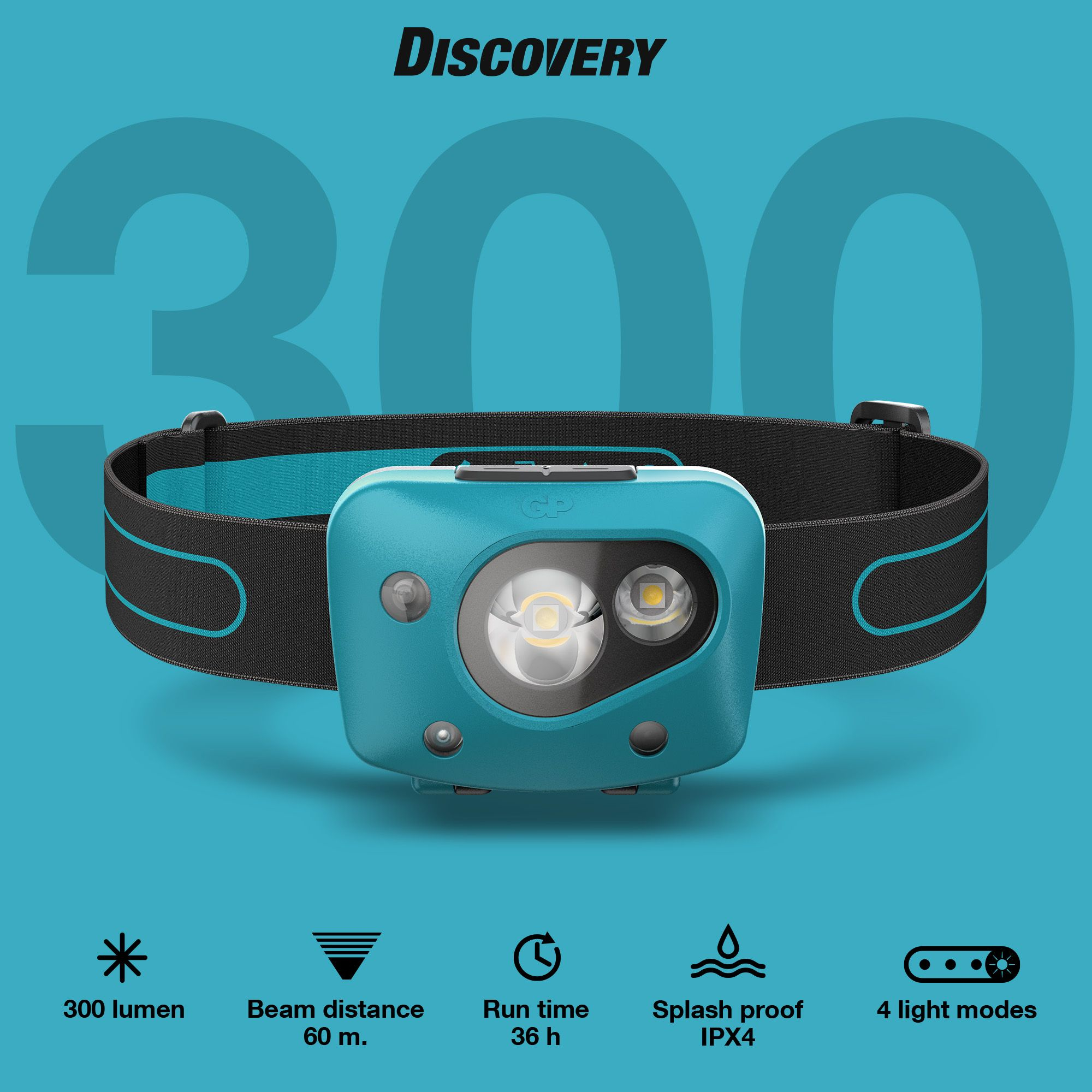 GP Battery GP Discovery CH44 - Stirnlampe - LED - 6 Modi, Ansicht 4