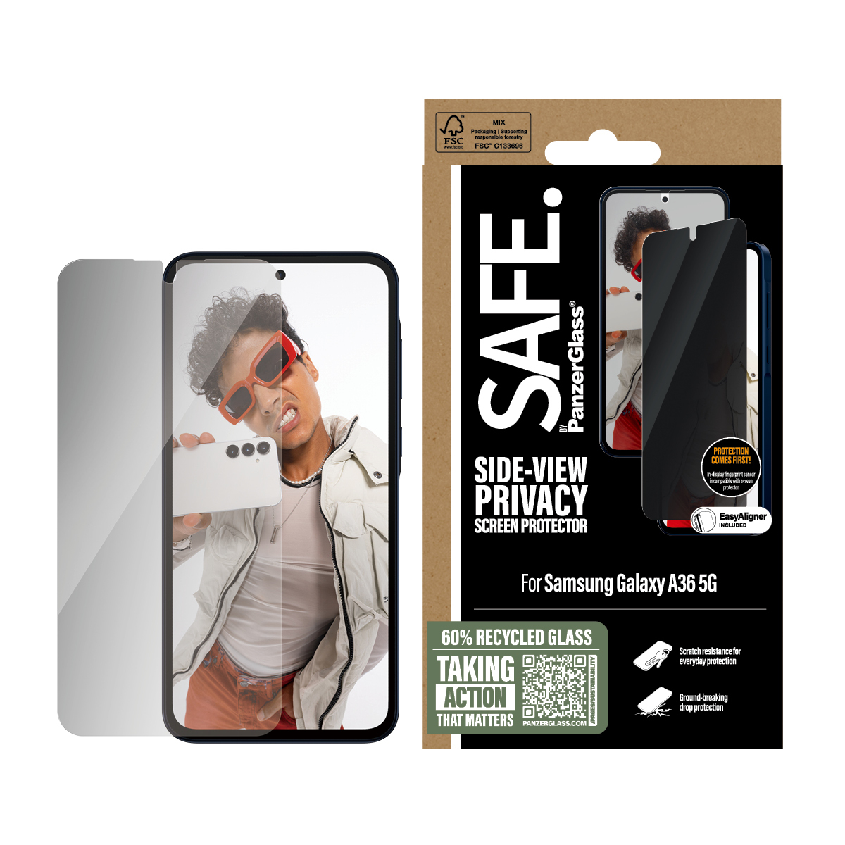 PanzerGlass SAFE Samsung A36 5G Privacy UWF, Ansicht 3