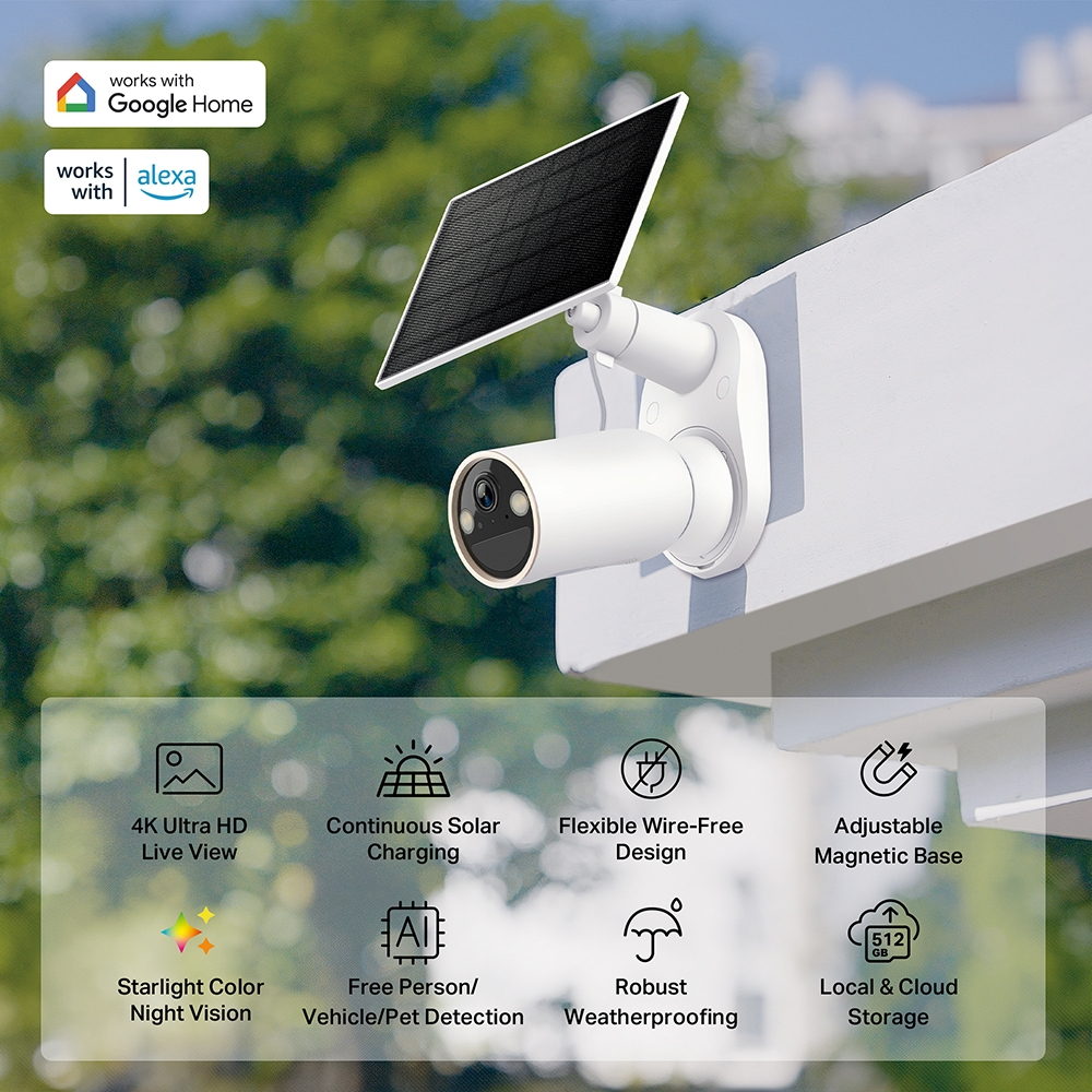 TP-LINK Tapo C460 KIT V1 - Solar-Powered Security Camera Kit - Netzwerk-Überwachungskamera - wetterfest - Farbe, Ansicht 2