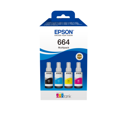 Epson EcoTank 664 - 4er-Pack - Schwarz, Gelb, Cyan, Magenta, Ansicht 2