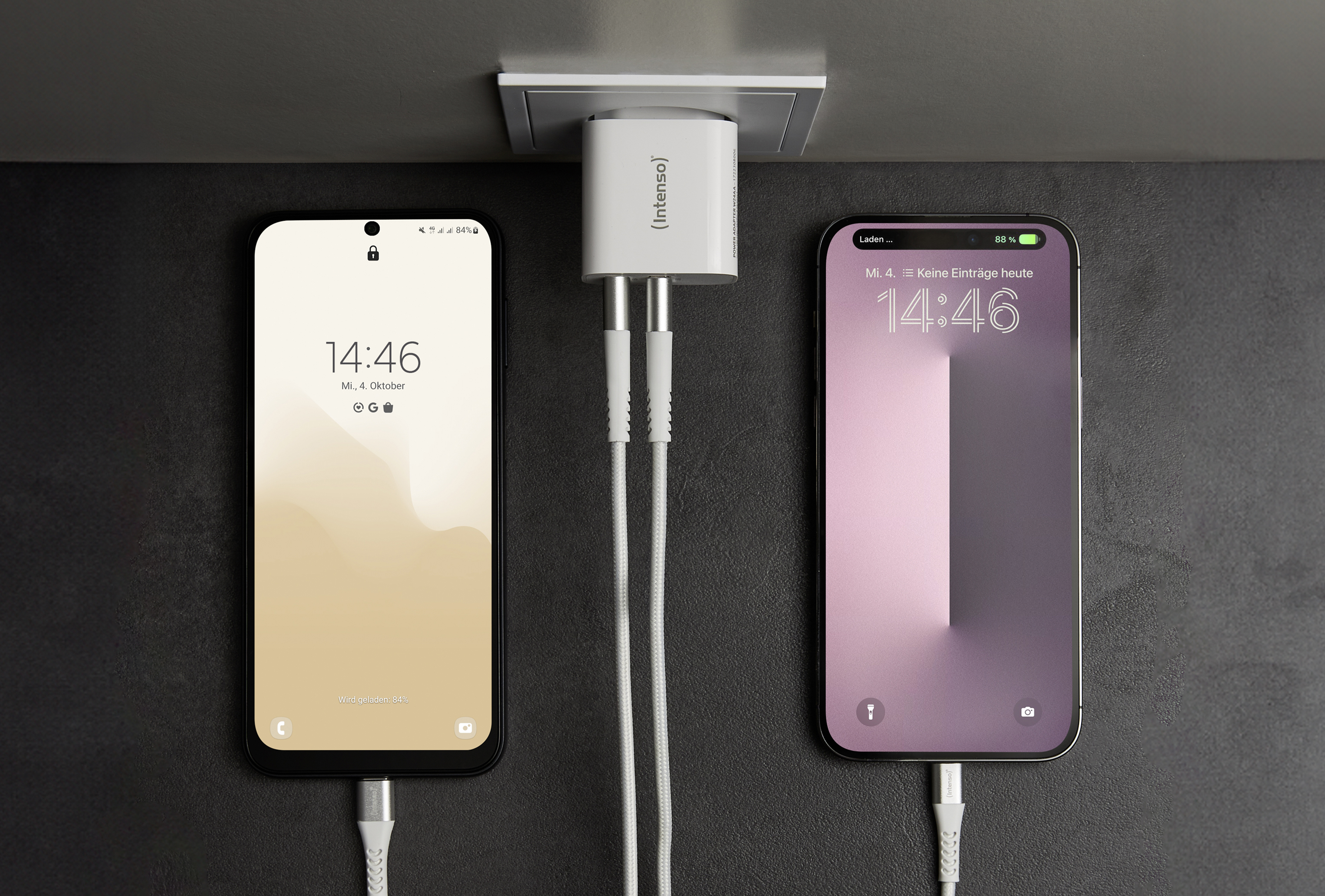 Intenso W24AA - Netzteil - 24 Watt - 2.4 A - 2 Ausgabeanschlussstellen (USB), Ansicht 2