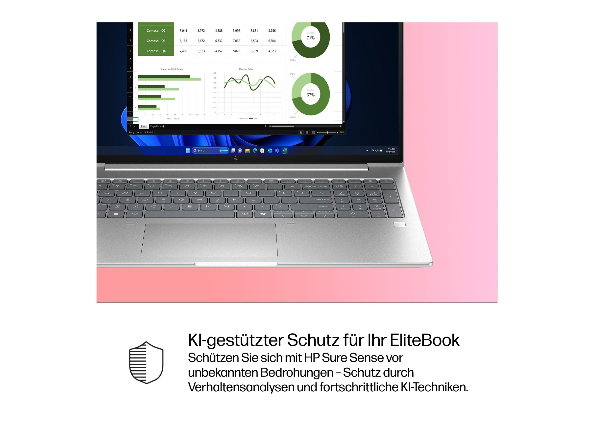 HP EliteBook 6 G1i Notebook AI - 177-Grad Scharnierdesign - Intel Core Ultra 5 225U / 1.5 GHz - Win 11 Pro - Intel Graphics - 16 GB RAM - 512 GB SSD NVMe - 40.6 cm (16")