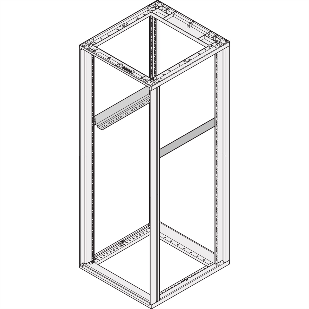 SCHROFF Gleitschienenset - 1U - 48.3 cm (19), Ansicht 2