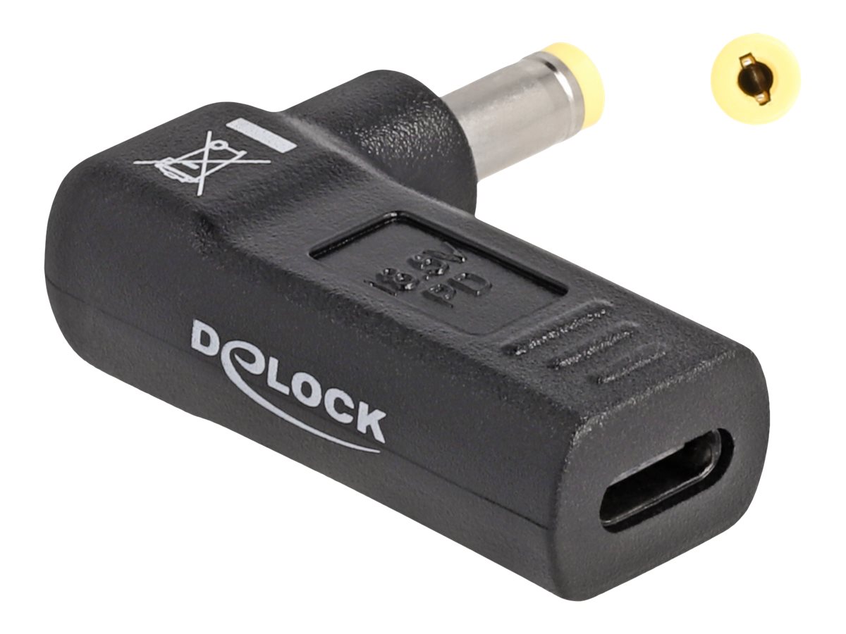 Delock Netzteil - 24 pin USB-C (W) zu Gleichstromstecker 48 x 17 mm (M)