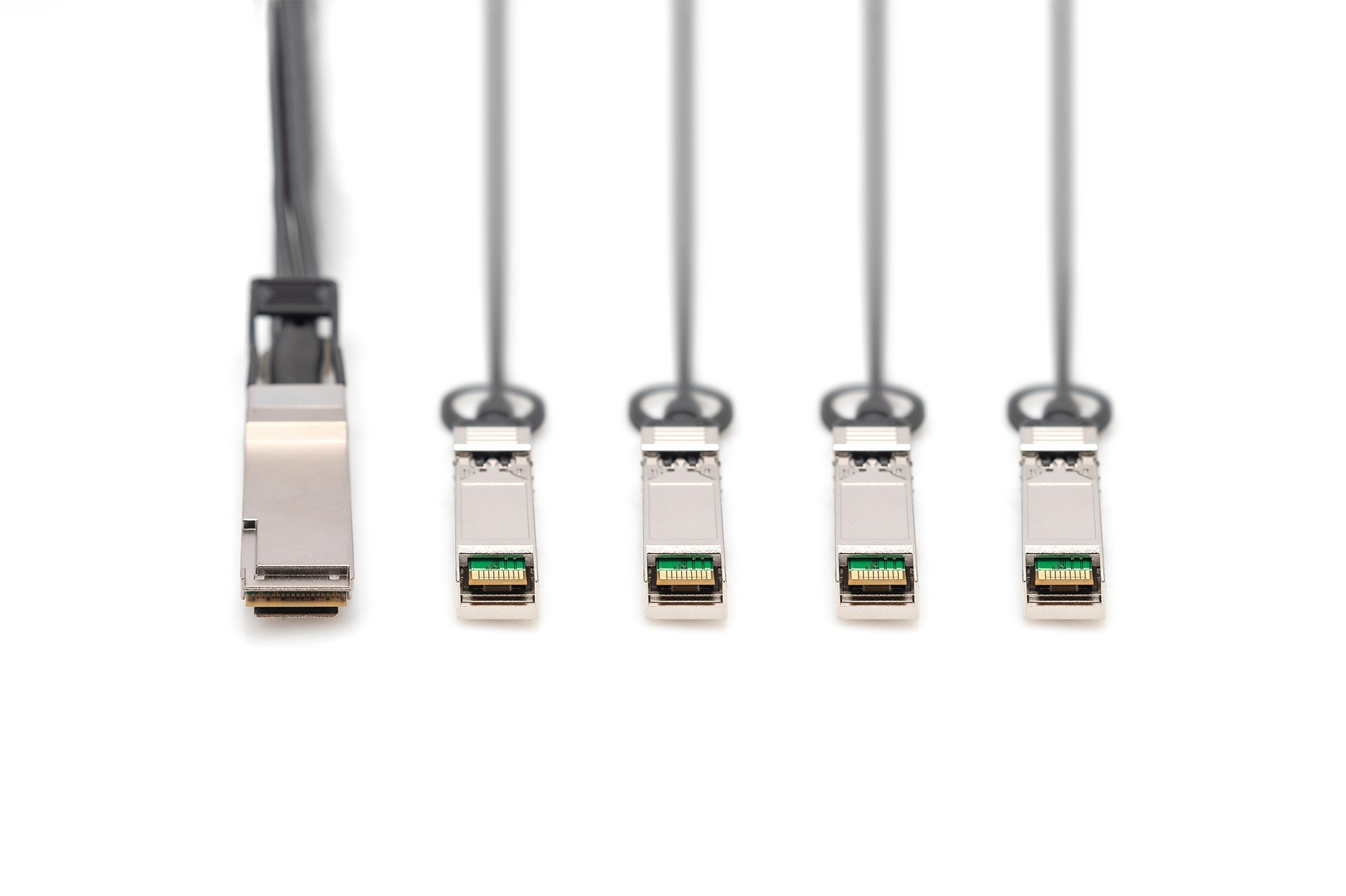 DIGITUS 40G QSFP+ to 4XSFP+ Direct Attach Cable 1m - 1 m - QSFP+ - 4x SFP+, Ansicht 2