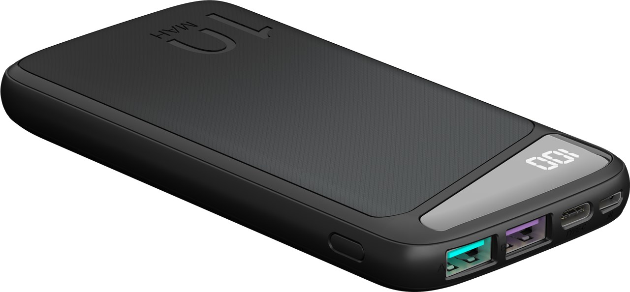 Goobay - Powerbank - 10000 mAh - 37 Wh - PD, QC 3.0, Super Charge - 3 Ausgabeanschlussstellen, Ansicht 2