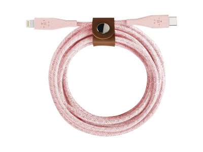 Belkin BOOST CHARGE - Lightning-Kabel - 24 pin USB-C männlich zu Lightning männlich - 1.2 m - pink - unterstützt Stromversorgung