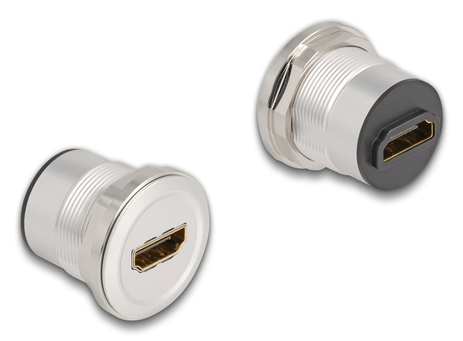 Delock HDMI-Adapter - HDMI weiblich Paneel montierbar zu HDMI weiblich Paneel montierbar, Ansicht 2