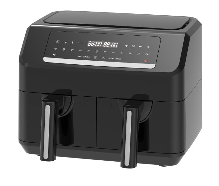 Emerio Smart Fryer AF-130376.1 - Heißluftfritteuse - 7,2 l - 50 °C - 200 °C - 60 min - Doppel, Ansicht 2