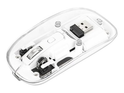 Manhattan Maus - wiederaufladbar - rechts- und linkshändig - optisch - 4 Tasten - kabellos - 2.4 GHz - kabelloser Empfänger (USB)