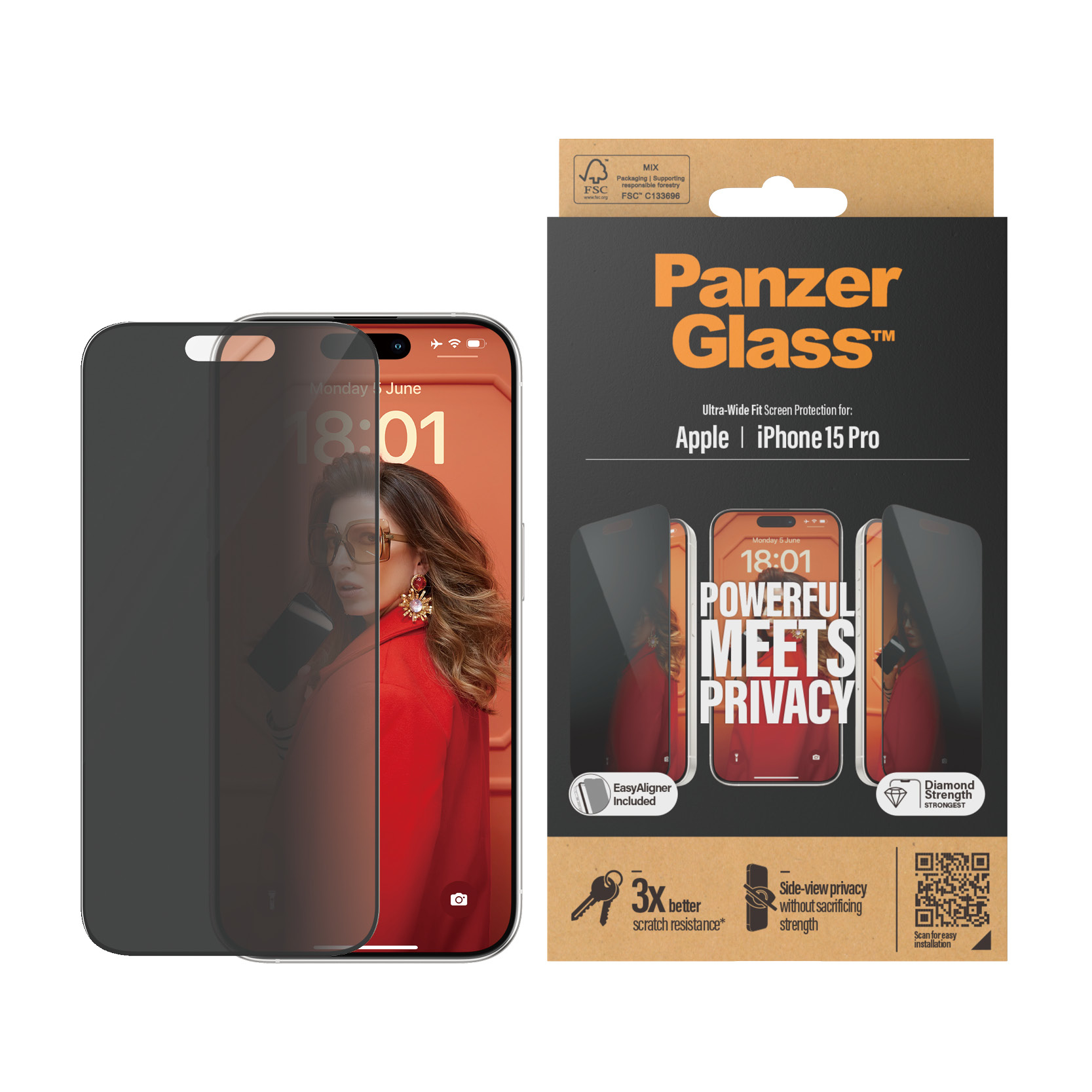 PanzerGlass Privacy - Bildschirmschutz für Handy, Ansicht 4