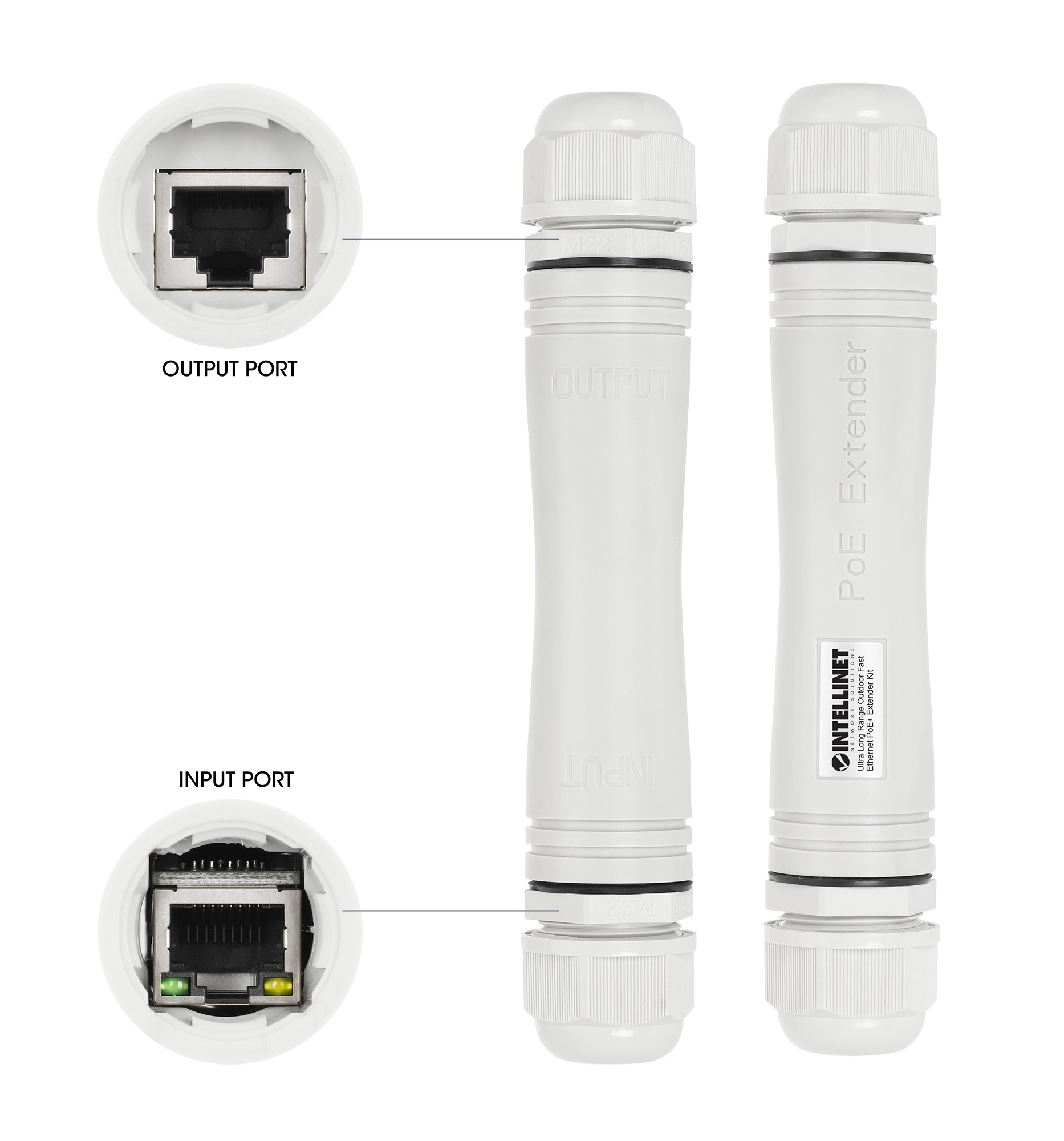 Intellinet UltraLong Range Outdoor PoE-Extender bis 1000m - Switch - 0,1 Gbps, Ansicht 3