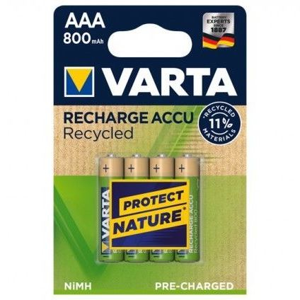 Varta Recharge Accu Recycled 56813 - Batterie 4 x AAA - NiMH - (wiederaufladbar), Ansicht 2