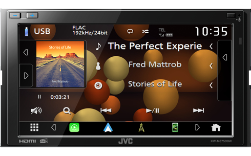 JVC KW-M875DBW - Schwarz - 2 DIN - 180 W - 3.0 Kanäle - 64 W - 20 - 20000 Hz, Ansicht 4