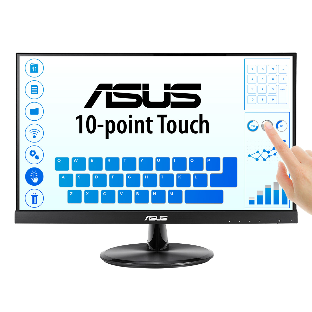 ASUS VT229H - LED-Monitor - 54.6 cm (21.5) - Touchscreen - 1920 x 1080 Full HD (1080p), Ansicht 2