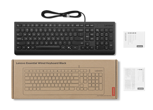 Lenovo Essential - Tastatur - USB - TL: Nordisch, QWERTY, Ansicht 2