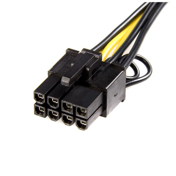 StarTech.com PCI Express 6 Pin auf 8 Pin Adapterkabel - Schwarz - Stromkabel - 6-poliges PCIe Power (W), Ansicht 4