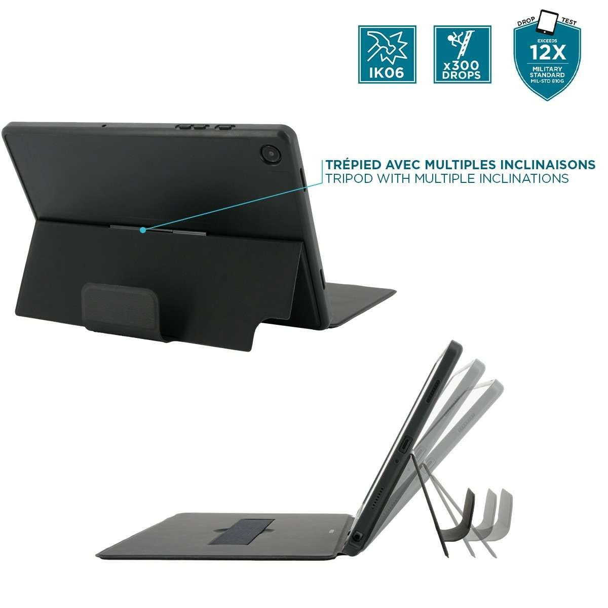 Mobilis C2 - Flip-Hülle für Tablet - Schwarz, Ansicht 3