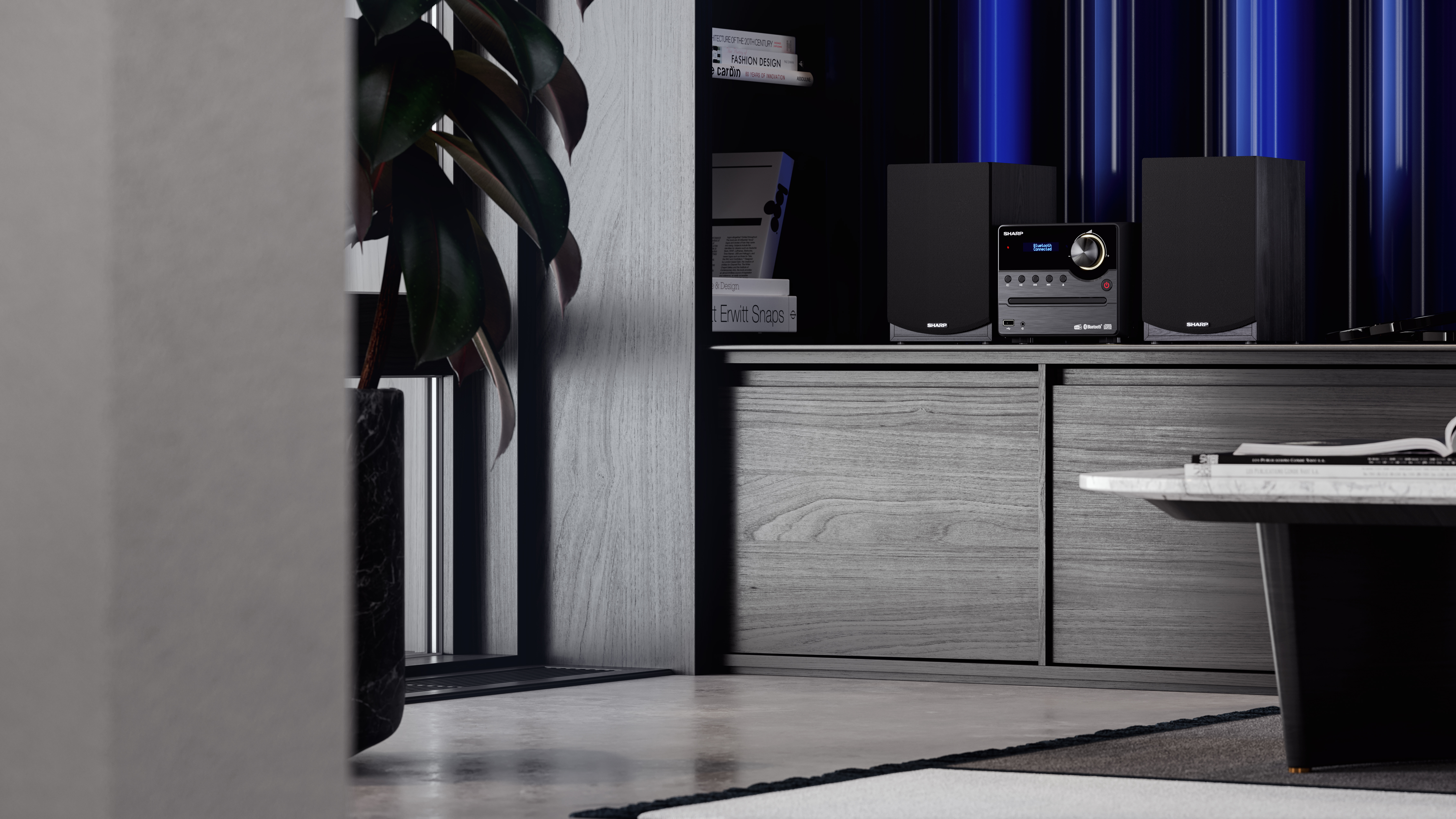 Sharp XL-B517D - Heim-Audio-Mikrosystem - Schwarz - 1 Disks - 45 W - Voller Bereich - 60 - 20000 Hz, Ansicht 2