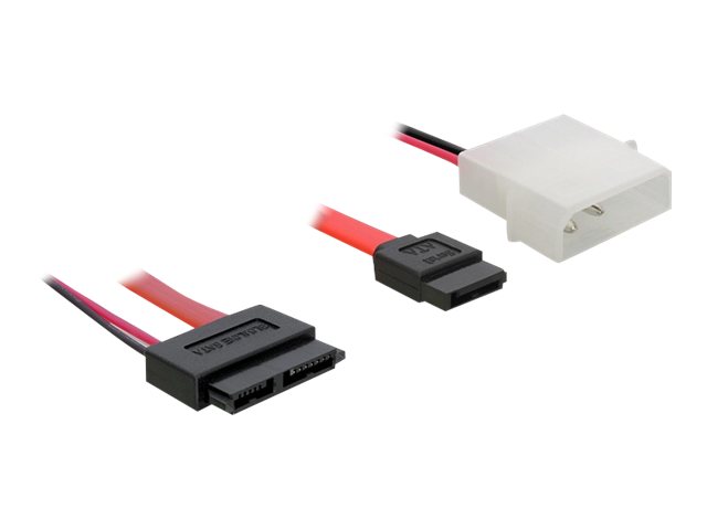 Delock SATA Slimline ALL-in-One cable - SATA-Kabel - Slimline SATA 4-Pin interner Netzstecker (5 V)
