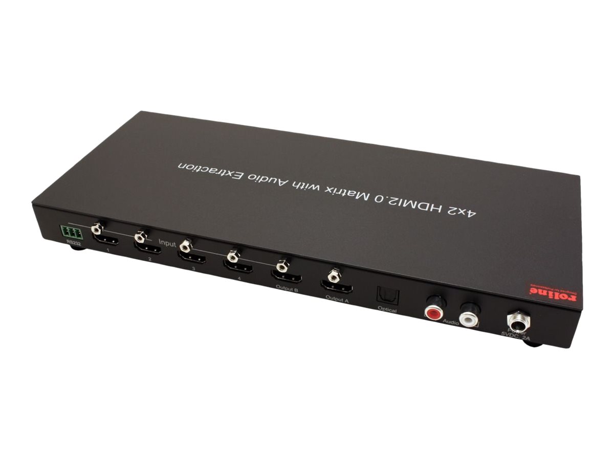 ROTRONIC-SECOMP ROLINE 4K HDMI Matrix Switch, 4 x 2 - Video/Audio-Schalter, Ansicht 2