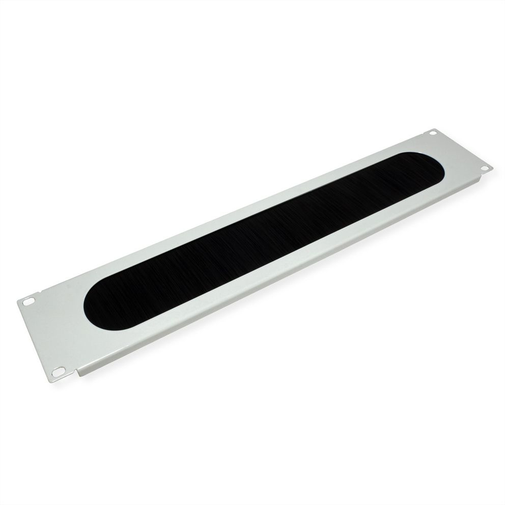 VALUE Rack-Blende mit Bürste für Kabeldurchführung - Hellgrau, RAL 7035 - 2U - 48.3 cm (19), Ansicht 3
