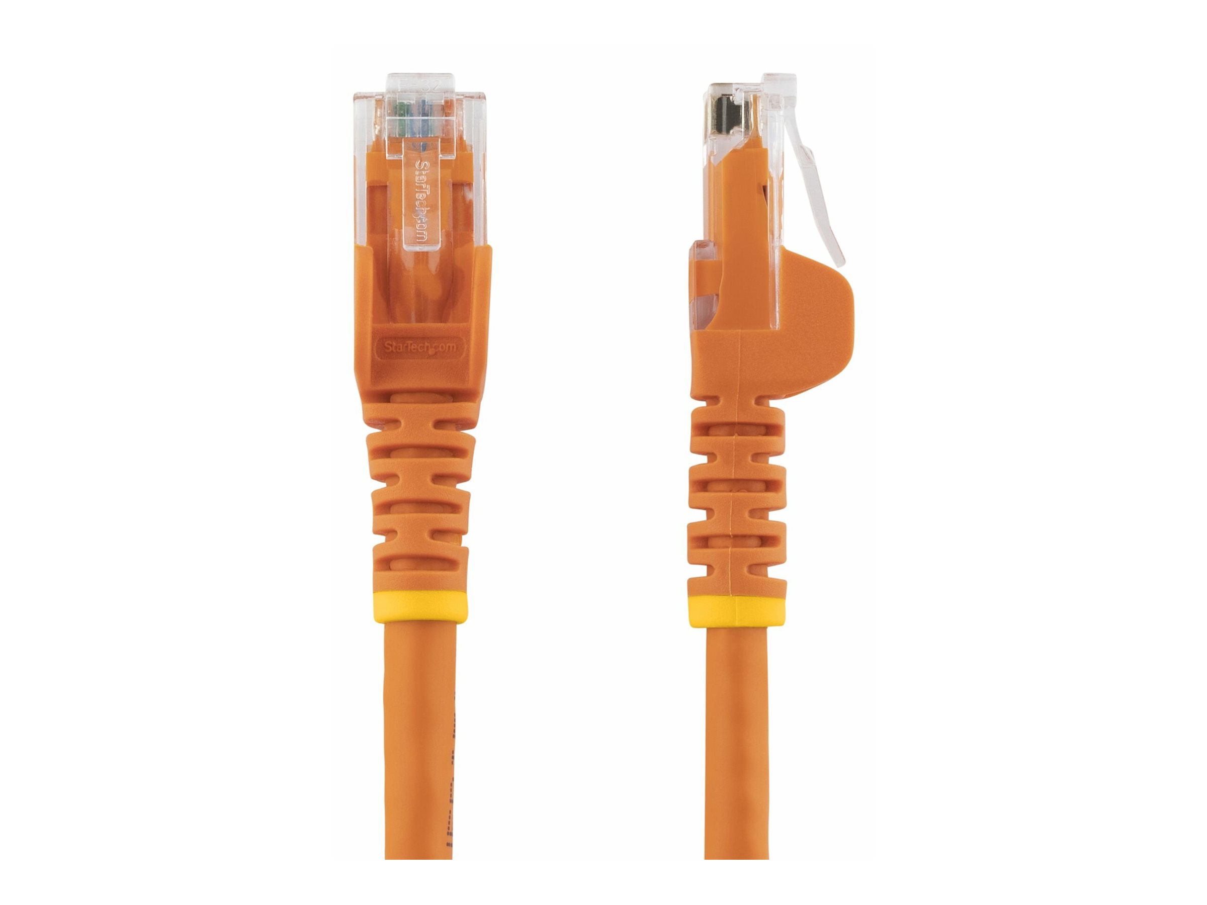 StarTech.com 2m CAT6 Ethernet Cable, 10 Gigabit Snagless RJ45 650MHz 100W PoE Patch Cord, CAT 6 10GbE UTP Network Cable w/Strain Relief, Orange, Wiring is UL Certified/TIA - Category 6 - 24AWG (N6PATC2MOR)