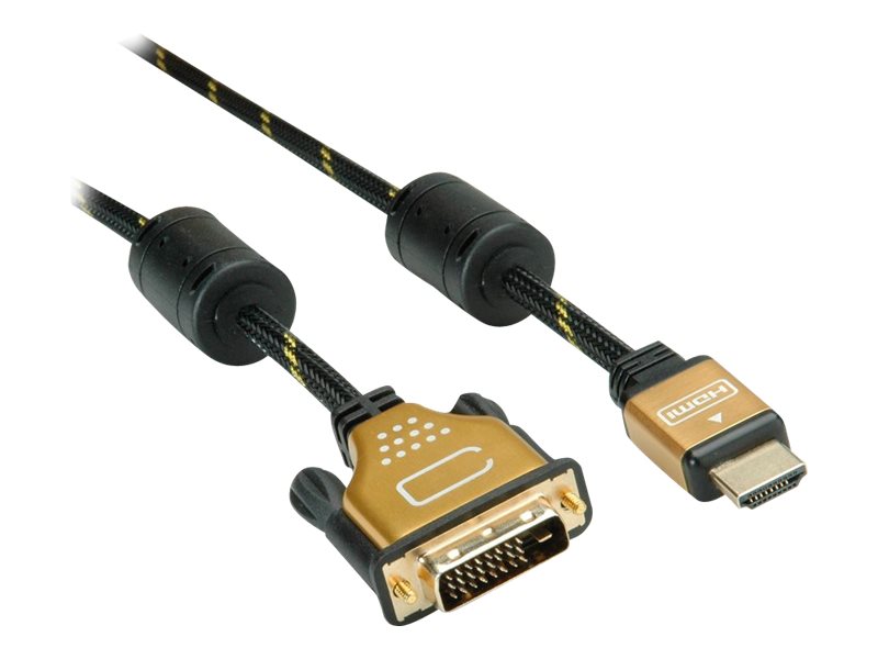 Roline Gold - Adapterkabel - Dual Link - DVI-D männlich zu HDMI männlich - 2 m - Doppelisolierung