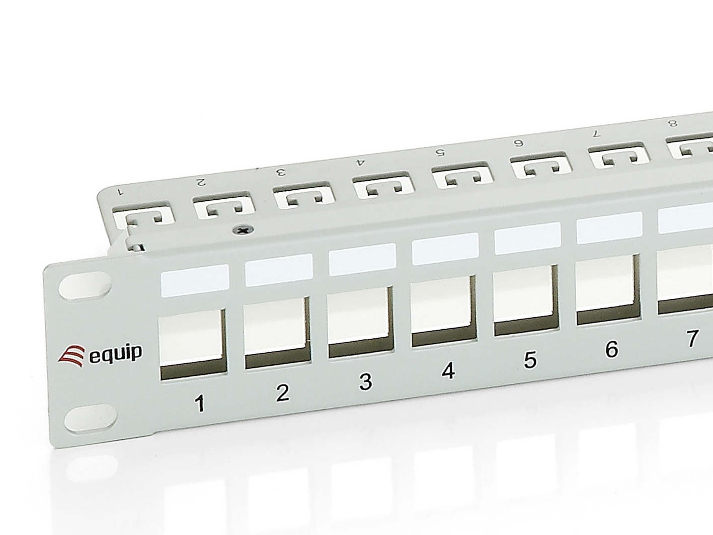 Equip Patch Panel - CAT 6a - Hellgrau - 24, Ansicht 2