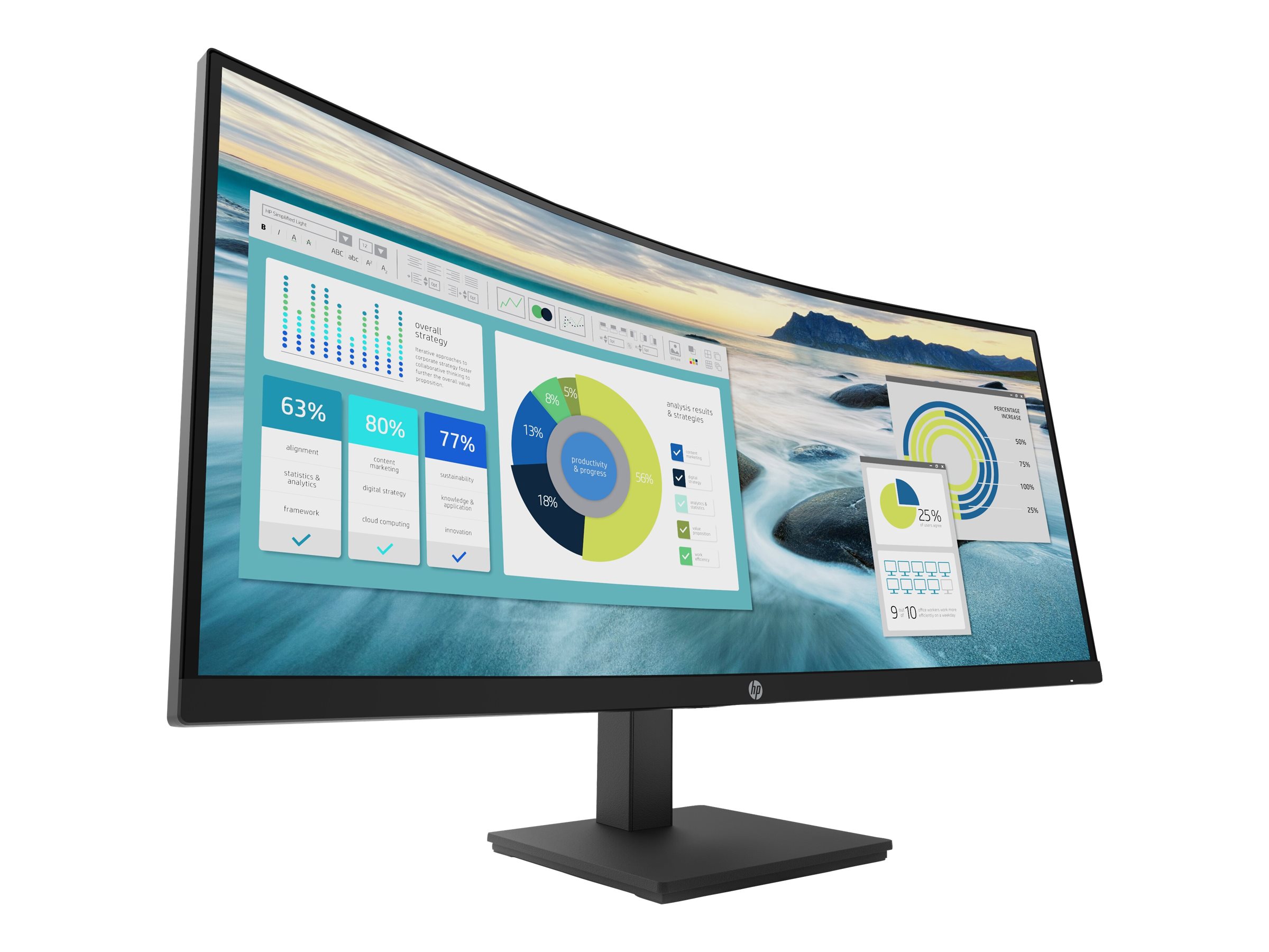 HP P34hc G4 - P-Series - LED-Monitor - gebogen - 86.36 cm (34), Ansicht 5