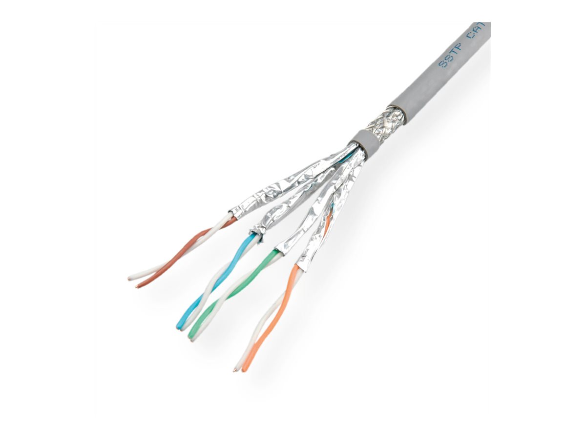VALUE Bulkkabel - 100 m - SFTP - CAT 7 - massive Leiter - Grau - (Anzahl pro Packung: 4)