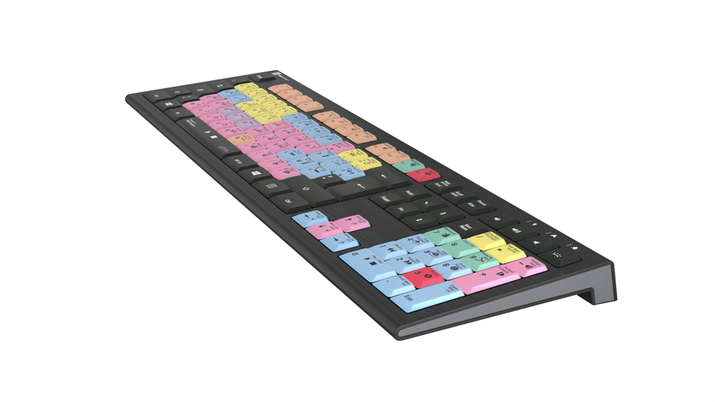 Logickeyboard ASTRA 2 - Volle Größe (100%) - Kabelgebunden - USB - Scherenschalter - Schwarz - TL: Französisch, AZERTY, Ansicht 3