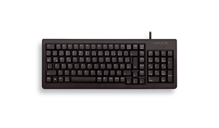 Cherry XS G84-5200 COMPACT KEYBOARD - Kabelgebunden - USB/PS2 - Schwarz (QWERTZ - DE) - Volle Größe (100%) - Kabelgebunden - USB - QWERTZ - Schwarz