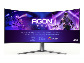 AOC AGON PRO AG456UCZD - OLED-Monitor - Gaming - gebogen - 113 cm (45)
