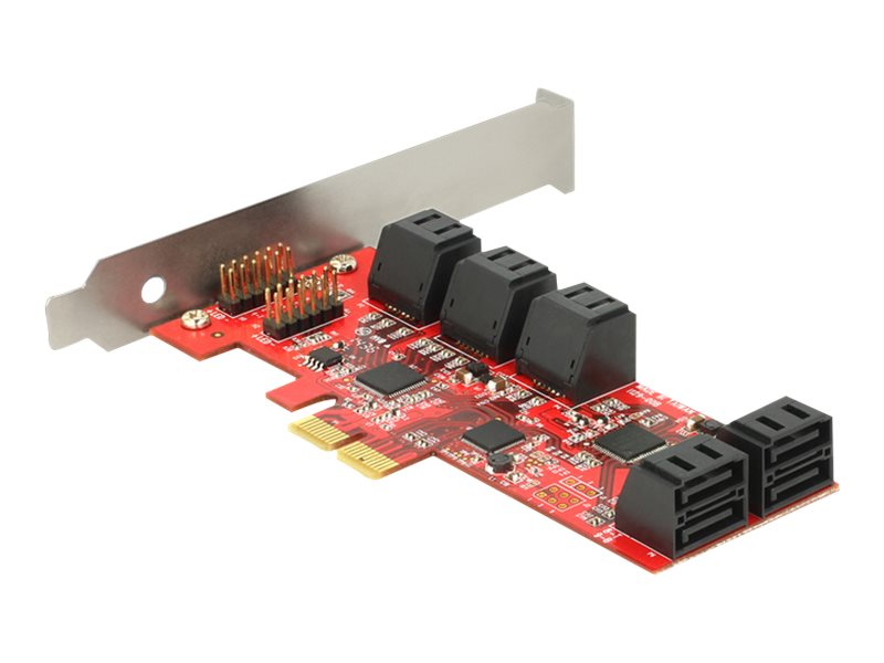 Delock - Speicher-Controller - 10 Sender/Kanal - SATA 6Gb/s - Low-Profile - PCIe 2.0 x2
