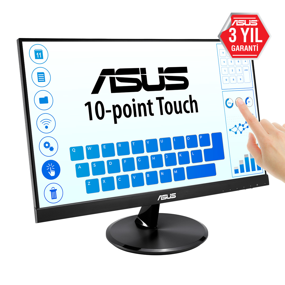 ASUS VT229H - LED-Monitor - 54.6 cm (21.5) - Touchscreen - 1920 x 1080 Full HD (1080p), Ansicht 4