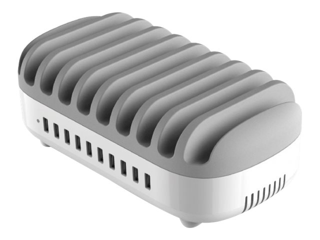 Compulocks 10 Ports USB Charging Dock Station With EU Plug - Ladestation - 120 Watt - 2.4 A - 10 Ausgabeanschlussstellen (USB)
