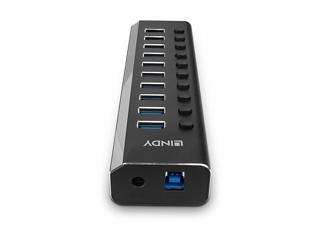 Lindy 10 Port USB 3.0 Hub mit Ein-/Ausschaltern, Ansicht 4