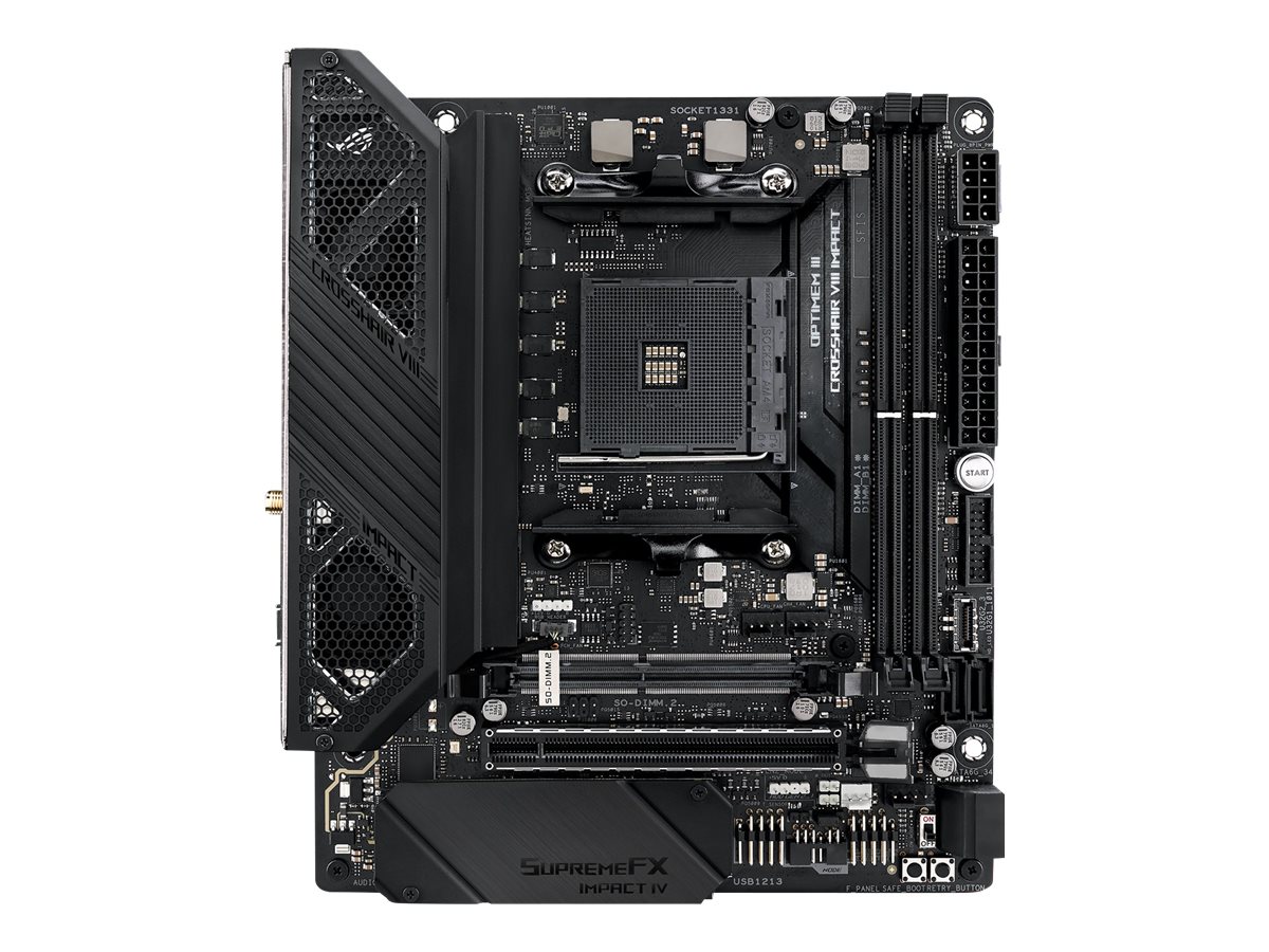 ASUS ROG Crosshair VIII Impact - Motherboard - ATX - Socket AM4 - AMD X570 Chipsatz - USB-C Gen2, USB 3.2 Gen 1, USB 3.2 Gen 2 - Gigabit LAN, 2.5 Gigabit LAN - HD Audio (8-Kanal)