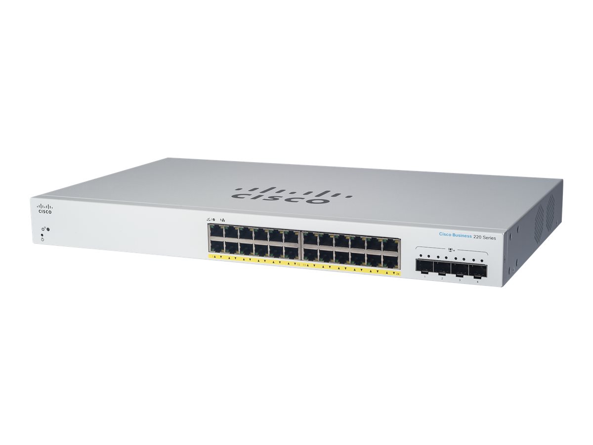 CISCO CBS220 SMART 24-PORT GE POE (CBS220-24P-4G-EU)