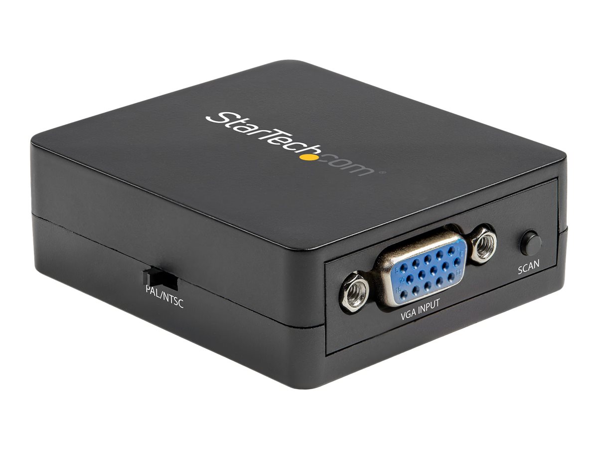 StarTech.com 1080p VGA to RCA and S-Video Converter - USB Powered - Videoadapter - VGA/S-Video/FBAS - HD-15 (VGA) weiblich zu 4-poliger mini-DIN, RCA weiblich - Schwarz
