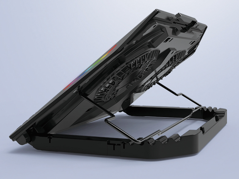 Conceptronic ERGO Gaming - Notebook-Lüfter - mit Smartphone-Ständer, 2-Port USB 2.0 Hub - 43.2 cm (17), Ansicht 3