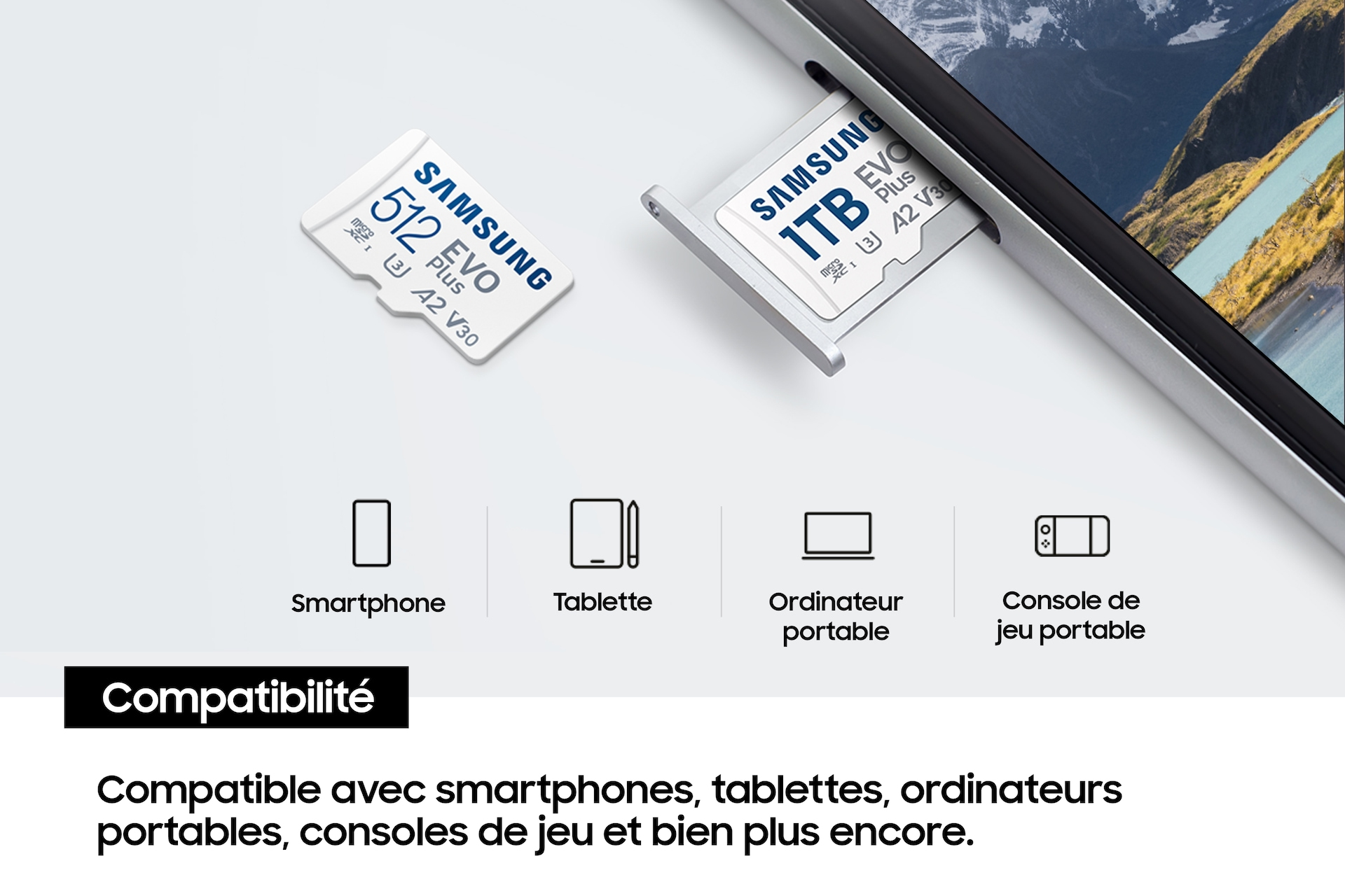 Samsung EVO Plus MB-MC512S - Flash-Speicherkarte (microSDXC-an-SD-Adapter inbegriffen), Ansicht 3