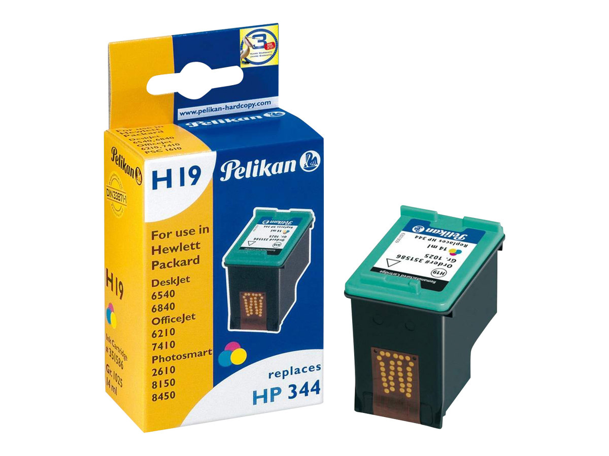 Pelikan H19 - 14 ml - Farbe (Cyan Magenta Gelb) - kompatibel - Tintenpatrone (Alternative zu: HP 344)
