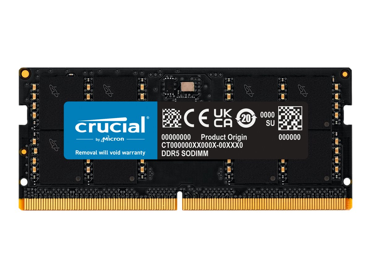 MICRON TECHNOLOGY SO DDR5 32GB PC 4800 CL40 Crucial Value 1,1V retail (CT32G48C40S5)