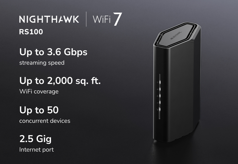 Netgear Nighthawk RS100 - Wireless Router 4-Port-Switch, Ansicht 3