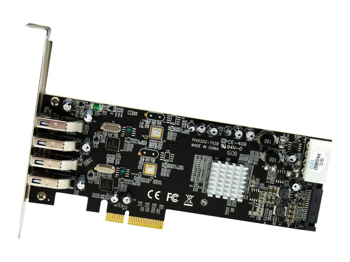 StarTech.com 4-Port USB 3.0 PCI Express Card Adapter - PCIe SuperSpeed USB 3.0 Expansion Card w 2 Dedicated 5Gbps Channels (PEXUSB3S42V)