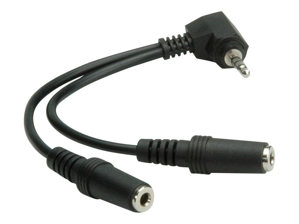 ROLINE Headsetadapter - 4-poliger Mini-Stecker männlich zu mini-phone stereo 3.5 mm weiblich