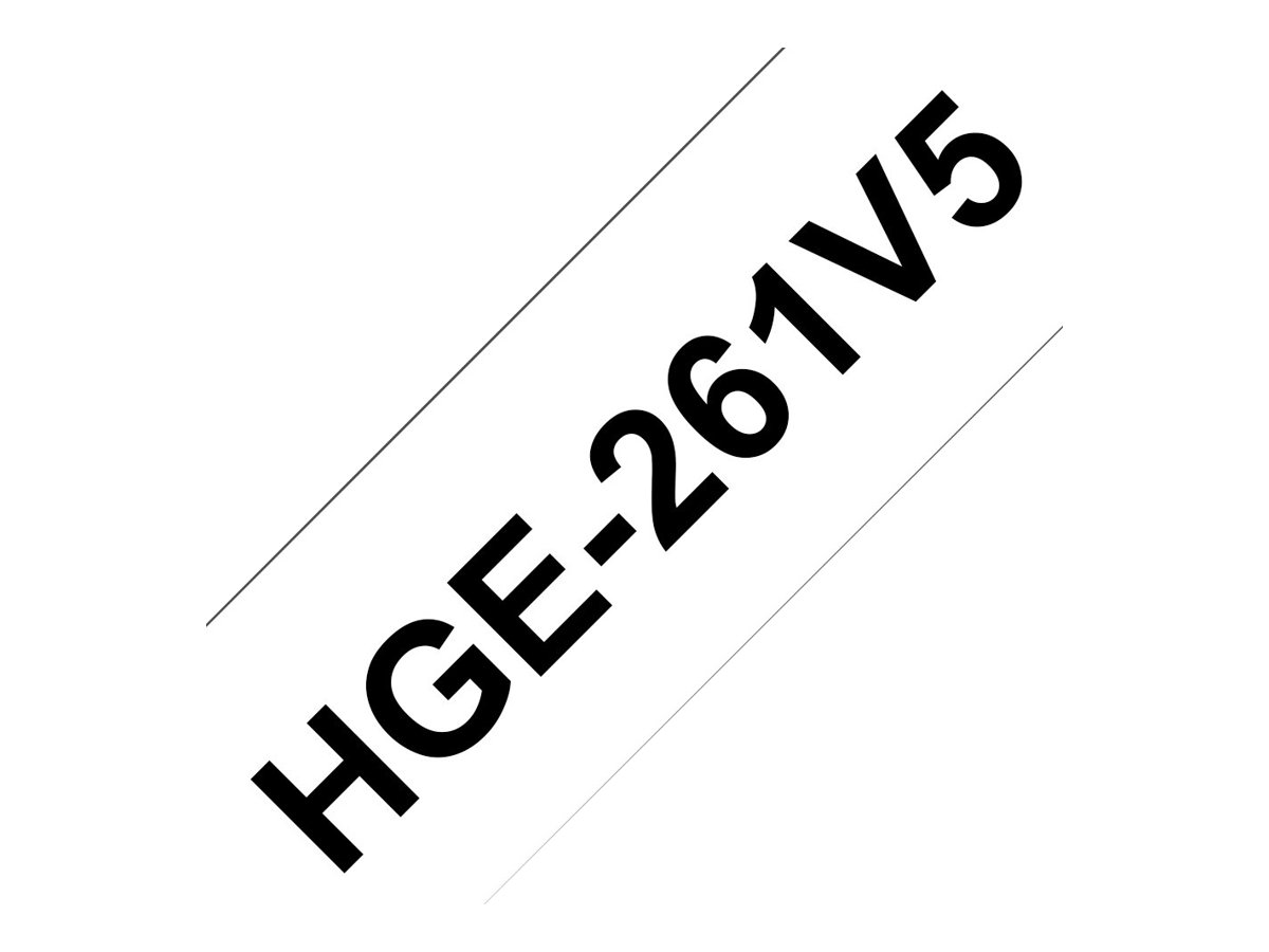 Brother HGE-261V5 - Schwarz auf Weiß - Rolle (3,6 cm x 8 m), Ansicht 3